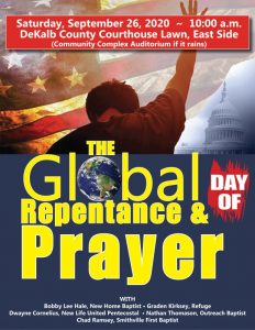 Global Day of Repentance and Prayer Saturday, September 26