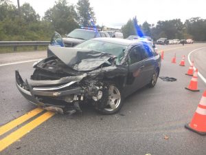 35 year old Kevin Boersma of McMinnville was driving this 2009 Chevy Malibu when he crossed the center line of Highway 56 (Cookeville Highway) north of Hurricane Bridge and struck 1996 Ford Ranger pickup driven by 53 year old Mickey James of Baxter Monday afternoon. James died at the scene. Boersma was transported by DeKalb EMS to Ascension Saint Thomas DeKalb Hospital where he was treated for non-life threatening injuries.