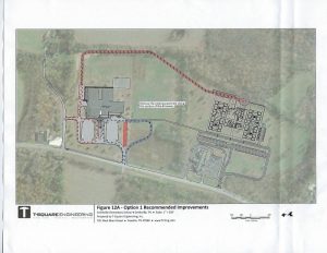 Board Seeks TDOT Approval for New School Traffic Flow Plan (Red lanes show bus traffic only. Blue lanes show car traffic plan)