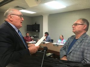 Meanwhile Alderman Shawn Jacobs was sworn into office Monday night.