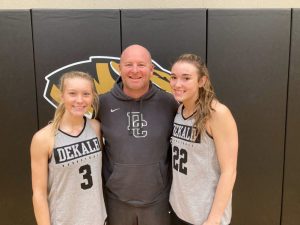 WJLE's Tiger Talk program this week featured Lady Tiger Coach Danny Fish pictured here with Lady Tigers Megan Cantrell (left) and Kadee Ferrell (right)