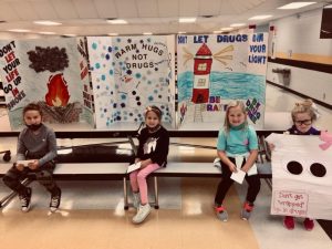 DeKalb West Red Ribbon Poster Contest Winners: K-2 1st Sawyer Hendrix 2nd Claire Cripps 3rd Maggie Hendrix 4th Emma Thomason