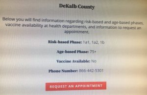 Area county health departments currently dealing with limited supply or no vaccine for COVID-19