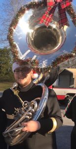 Senior Victor Luna is in his third year with the D.C.H.S Band, but he has been playing music all his life. That’s no surprise considering he was raised in the home of Band Director Tracy Luna and his musical mother, Laura.