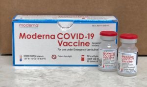 The Moderna vaccines are being given at F.Z. Webb & Sons Pharmacy each day while supplies last to those who fall in the Phase 1A1 and 1A2 category, as well as those 70 years and older