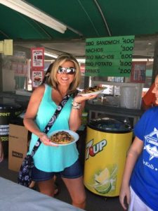 Anita Puckett supports a Local Food Booth during 2017 Jamboree