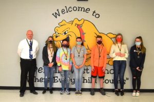 DeKalb West Students of the Month for March from 6th - 8th: Assistant Principal Joey Agee Agee, Emily Young, Danica Collier, Abby Jo Crook, Jesse Foutch, Raegan Murphy, and Ava Cantrell