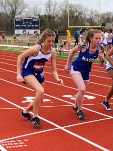 Ella VanVranken (left) off to the races