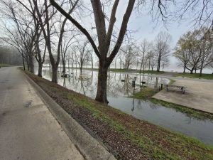 The U.S. Army Corps of Engineers Nashville announces that high water at its lakes has impacted some campgrounds in the Cumberland River Basin. This is Lock A Campground March 30, 2021 at Cheatham Lake in Ashland City, Tennessee. (USACE Photo by Amber Jones)