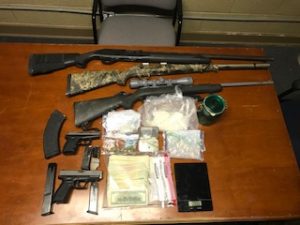 A drug bust overnight Tuesday has resulted in the arrest of two suspected dealers found with illegal narcotics including Heroin, Methamphetamine, Suboxone, Ecstasy, Marijuana, and drug paraphernalia along with cash and weapons