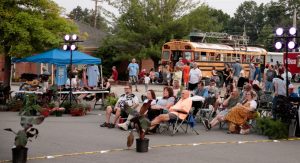 Summer Kick-Off Block Party event entertains gathering downtown last Saturday (Matthew Antoniak Photo)
