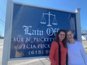 Attorney Sue Puckett-Jernigan, now retired, has passed the torch of her law practice to niece Tecia Puckett Pryor who has worked as an attorney with Sue for several years. The office is located on West Broad Street in Smithville