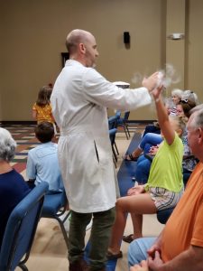 Mr. Bond’s Science Guy-Hazmatt Bond Shares Thrilling Experiments with Kids at Summer Reading Party