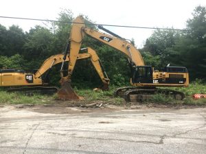 Heavy equipment began moving in during June for road construction on US 70 (State Route 26) from Alexandria to Liberty.