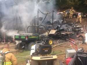 DeKalb County Volunteer Firefighter Herb Checci who so often helps others during a fire call or some other emergency needed some help himself Tuesday after a fire broke out on his property at Old Dry Creek Road.