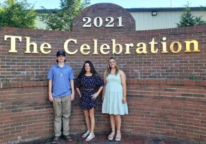 Riley Fuson, Hannah Redmon, and Briona Agee were able to explore the Celebration Grounds in Shelbyville before the State Horse Judging awards banquet.