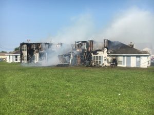 Several families have been left homeless after a fire swept through and destroyed most of Towne’s Edge Village Apartments on Kendra Drive in Smithville today (Sunday). The Smithville Volunteer Fire Department, DeKalb EMS, and Smithville Police were on the scene.