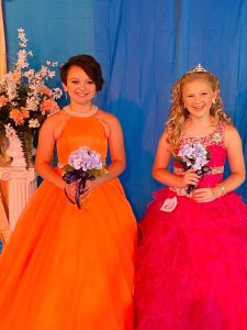 DeKalb Fair Miss Sweetheart: Left to Right: Karah Jo Ford of Smithville, 11 year old daughter of Hector Orozco and Amanda Ford, was named Most Photogenic and Lilly Grace Anderson of Smithville was Miss Congeniality. She is the 11 year old daughter of Caitlin and the late PFC Billy Anderson.