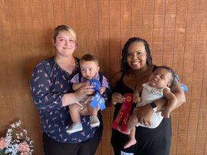 DeKalb Fair Baby Show: Boys (4-6 months) Winner: Ryland Vincent (left), 6 month old son of Seth and Kayla Vincent of Smithville. Runner-up: Jamion Maurice Hendrix Roddy (right), 4 month old son of Jalissa and Damion Roddy of Alexandria