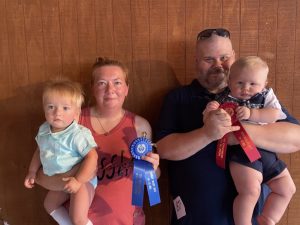 DeKalb Fair Baby Show: Boys (10-12 months) Winner: Aiden Stringer (left), 10 month old son of Amanda and James Stringer of Liberty. Runner-up: Tucker Higgins (right), 10 month old son of Sean and Brandie Higgins of Dowelltown.