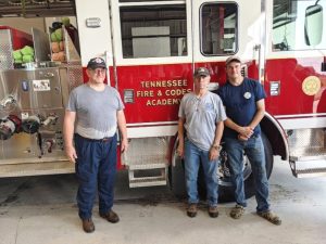 Three DeKalb Firefighters have Completed the Latest Live Burn Training including Daniel Bradam of the Austin Bottom Station, Frank Rodegeb of the Temperance Hall Station, and Neil Vogeler of the Liberty Station