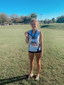 Ella VanVranken earned a berth to state after finishing 2nd at the TSSAA Regional race in Chapel Hill on Wednesday, October 7th.