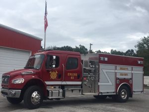 The newest fire truck in the fleet of the DeKalb County Volunteer Fire Department is being readied to go into service at the Liberty Station.