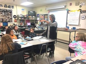 State Representative Terri Lynn Weaver visited with 5th graders at Northside Elementary School Wednesday as part of her biennial tour of every school in the 40th District to emphasis engagement in education.