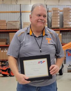 Earl Jared, former Maintenance Supervisor for the DeKalb County School District, was recently given a lifetime member award from the Tennessee School Plant Management Association.