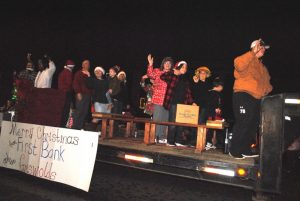 Smithville Christmas Parade: First Bank won the Spirit Award presented by the Smithville Business and Professional Women’s Club.
