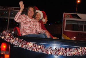 Ricky and Ria Baker served as Grand Marshals of the Alexandria Christmas Parade