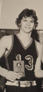 Tiger basketball great Rickey Usrey pictured with an award in 1977