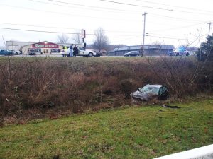 Woman escapes injury in crash (Robin Buck photo)