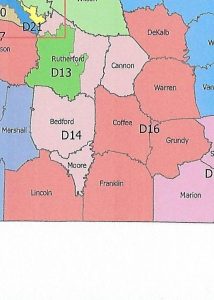 DeKalb County would have a new state senator under a redistricting plan to be considered by the Tennessee General Assembly. According to the plan revealed by Tennessee Republicans last week, DeKalb County would be moved from the 17th State Senatorial District, now represented by Mark Pody (R) of Lebanon, to the 16th District represented by Janice Bowling (R) of Tullahoma. In addition to DeKalb County, the 16h district would include the counties of Warren, Grundy, Coffee, Franklin, and Lincoln.