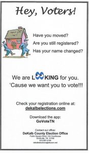 Make sure your voting registration information is up to date