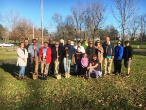 A groundbreaking was held Wednesday at Green Brook Park for the new 2,400 square foot splash pad which should be completed and up and running by May. The mayor, aldermen, and other city officials and friends were on hand for the occasion including Jason Stewart and Adam Walton of Recreational Concepts of Cookeville, the company that will be building the splash pad.