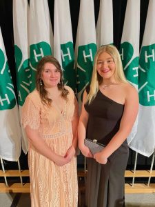 Alyssa Crook and Tess Barton attending the 75th State 4-H Congress Banquet