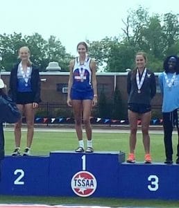 DCHS high jumper , Ally Beneke, became a State Champion on May 26th at the TSSAA-DI AAA track meet. The junior jumped a height of 5 feet 6 inches to claim the title!
