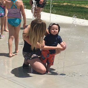 Kids of all ages love the new splashpad at Green Brook Park
