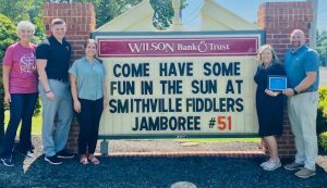 The Smithville-DeKalb County Chamber of Commerce has announced the winners of the 2022 “Project Welcome Mat” in time for the Fiddler’s Jamboree and Crafts Festival July 1 & 2. This year’s winners are as follows: People’s Choice – Wilson Bank & Trust- “Come Have Some Fun in the Sun at Smithville Fiddlers Jamboree #51”