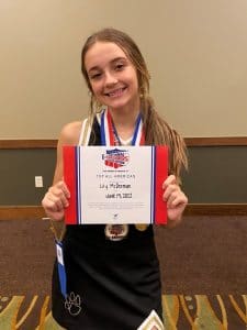 The DCHS Football cheerleaders attended NCA camp in Lagrange, Georgia June 16th-19th: NCA Top All-American Lily McDerman