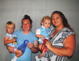 DeKalb Fair Toddler Show Boys (19 to 24 months): Winner: Aiden Stringer (left) 22-month-old son of Amanda and James Stringer of Liberty; Runner-up: Kolsten Baldwin (right), 23-month-old son of Jessica Ray and Aulbry Baldwin of Alexandria