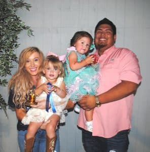 DeKalb Fair Toddler Show Girls (19 to 24 months): Winner: Briley Ann Cripps (left), 22-month-old daughter of Kami Cripps and Corey Cripps of Smithville; Runner-up: Sophia Grace Torres (right), 22-month-old daughter of Jose Torres and Brooke Bain of Smithville