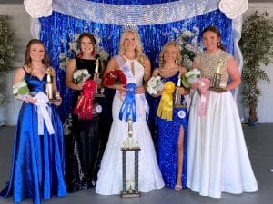 Junior Fair Princess Royalty: Left to right-Averie Nicole McMinn, third runner-up and named Miss Congeniality; Cali Agee, first runner-up, 2022 Junior Fair Princess of the DeKalb County Fair Allyson Roxanne Fuller; Addison Isabella Kyle, second runner-up; and Kenadee Rose Prichard, fourth runner-up
