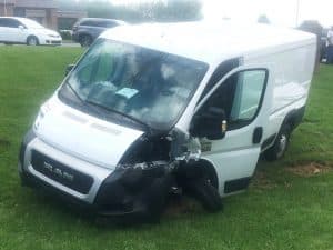 White 2020 Dodge van driven by 31 year old Joseph Johnson of Cookeville.