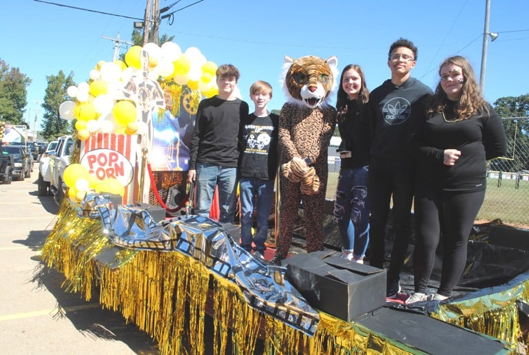 DCHS Students Paraded Their “Tiger Pride” Through Town Friday:  Homecoming Float- Freshman Class: “Lights, Camera, Action, Now Showing-A Wildcat Defeat 7:00 p.m.