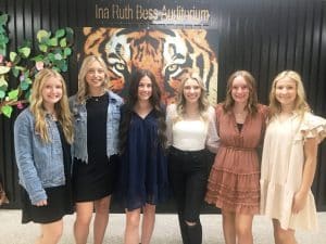 The 2022 Homecoming Queen at DeKalb County High School is Senior Reese Williams (pictured third from left). The attendants pictured left to right are: Freshman Deanna Agee, Senior Carlee West, Queen Reese Williams, Senior Hannah Trapp, Junior Sadie Moore, and Sophomore Caroline Crook. Spirit Week Activities will be next week September 26-30 including a Homecoming Parade on Friday, September 30 from the school to downtown and the DCHS Homecoming Football Game against Livingston Academy Friday night, September 30 at 7 p.m.