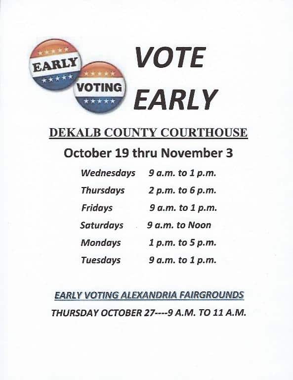 Early Voting Begins Wednesday (View Sample Ballot Here) WJLE Radio