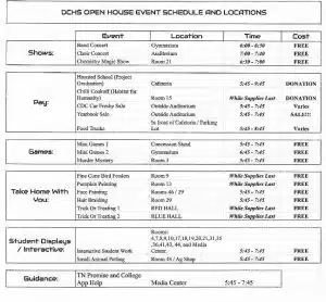 DCHS to Host Open House Tonight (Thursday)