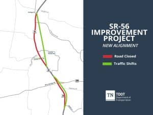 Construction Prompts Traffic Shifts on State Route 56 in DeKalb County